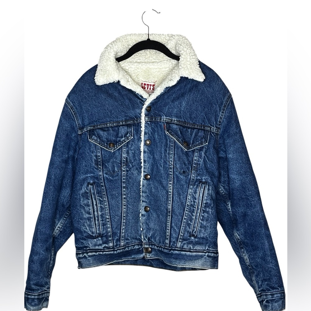 LEVI'S Vintage Sherpa Lined‎ Denim Trucker Jacket
